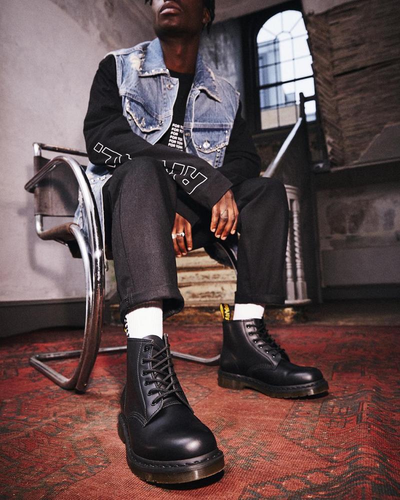 Dr Martens 101 Smooth Lær Ankelstøvletter Herre Svarte | Norge 38QMA
